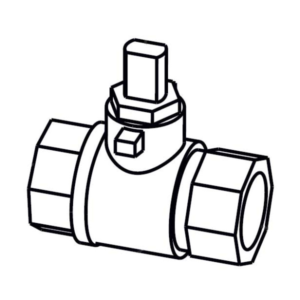 Кран подачи воды шаровый 3/8"-D10 