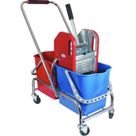 Уборочная тележка двухведерная без корзины 2*25л ChaoBao B-043