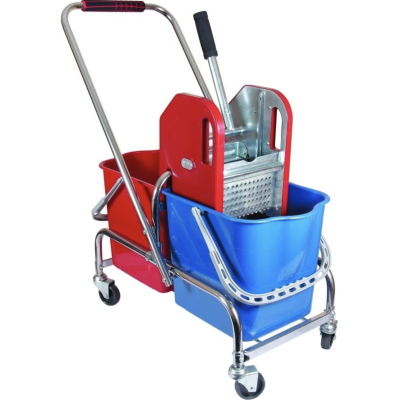Уборочная тележка двухведерная без корзины 2*25л ChaoBao B-043