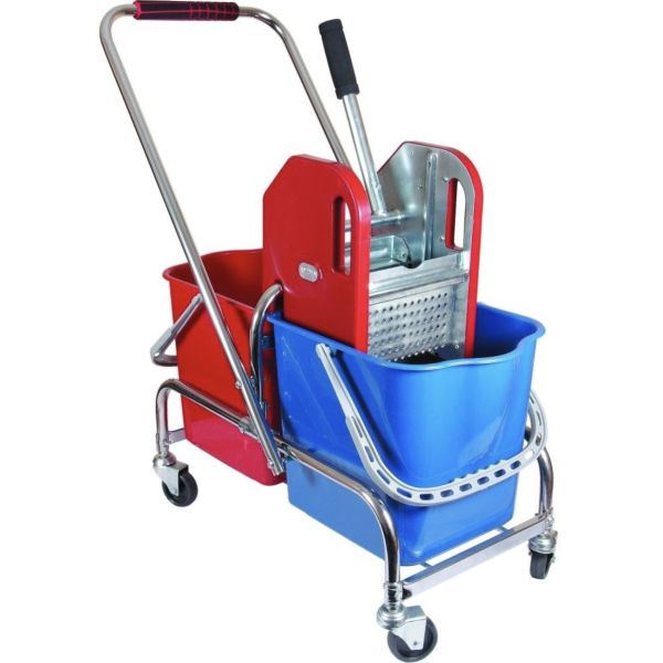 Уборочная тележка двухведерная без корзины 2*25л ChaoBao B-043A