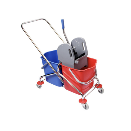 Уборочная тележка двухведерная 2*23л NewMade H0204