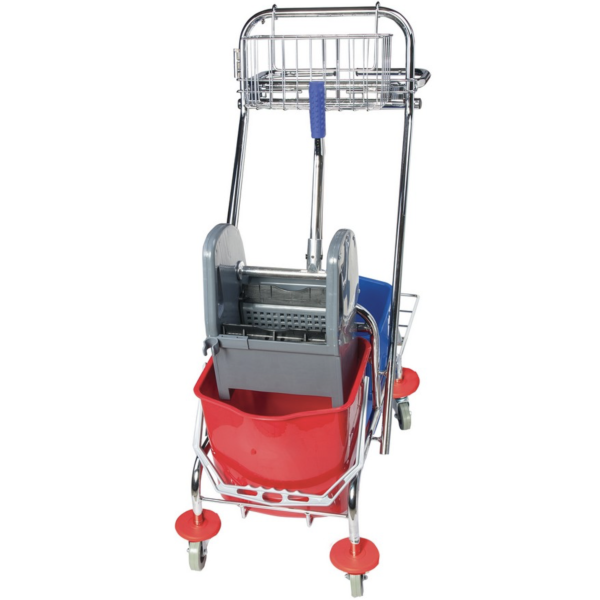 Уборочная тележка двухведерная 2*17л NewMade H0209