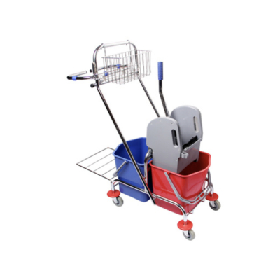 Уборочная тележка двухведерная 2*17л NewMade H0209