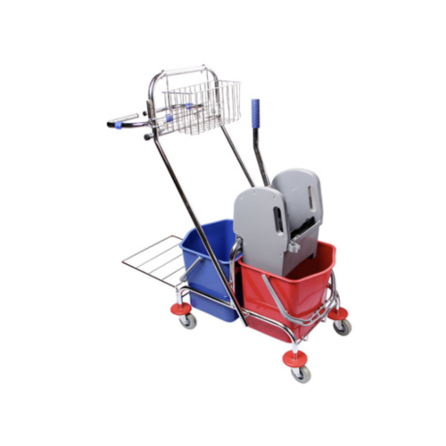 Уборочная тележка двухведерная 2*17л NewMade H0209