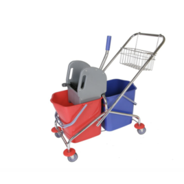 Уборочная тележка двухведерная 2*23л NewMade H0214