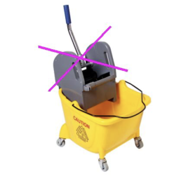 Ведро на колесах БЕЗ ОТЖИМА 24 л New Made H0102/1