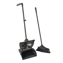 Совок-ловушка на колесах с крышкой + щетка мягкая с длинным ворсом C-019C/C-022