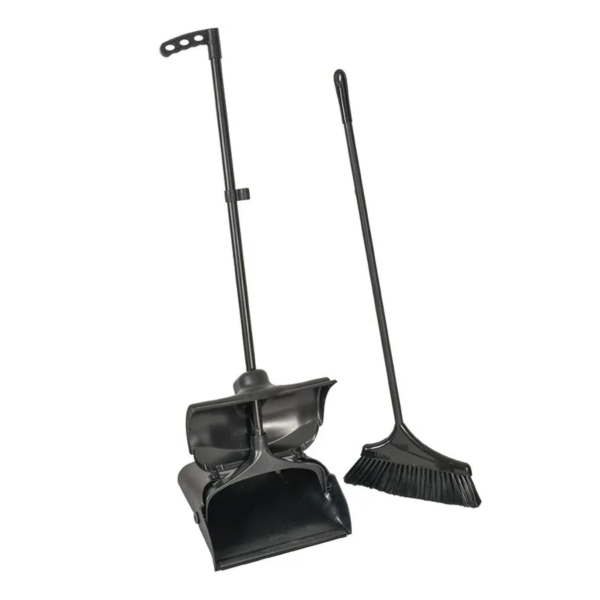 Совок-ловушка на колесах с крышкой + щетка мягкая с длинным ворсом C-019C/C-022