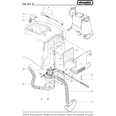 Воздушный шланг для Cleanfix RA 561 B