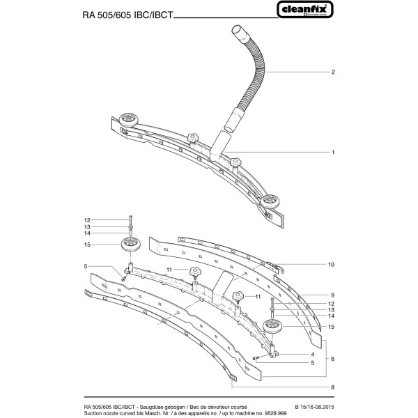 Шланг всасывающий для Cleanfix RA 505 IBC