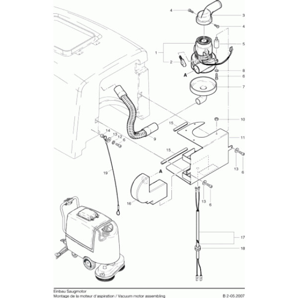 Воздушный шланг для Cleanfix RA 701 B