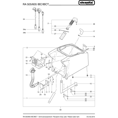 Шланг для слива грязной воды для Cleanfix RA 605 IBCT