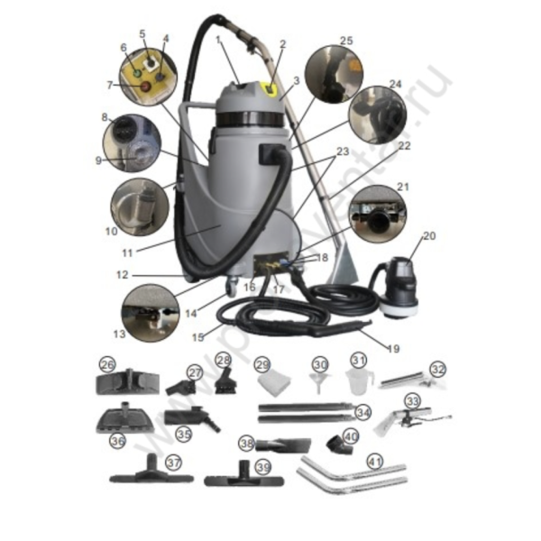 Парогенератор, экстрактор для ковров и мягкой мебели SuperClean LC-30SE