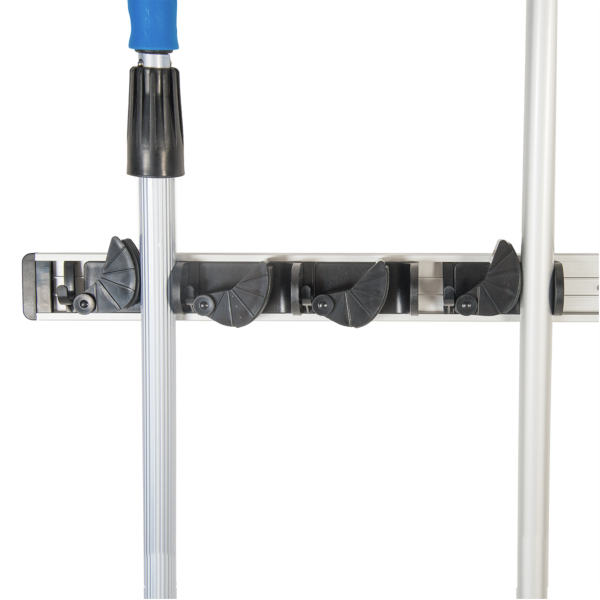 Настенный держатель для швабр 4 держателя + 5 крючков Super Clean ND-44