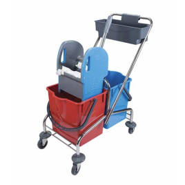 Уборочная тележка двухведерная 2*25л UCTEM-PLAS  CK753