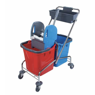 Уборочная тележка двухведерная 2*18л UCTEM-PLAS  CK757K