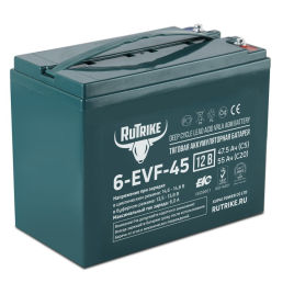 Аккумулятор тяговый Rutrike 6-EVF-45 (12V45A/H C3)