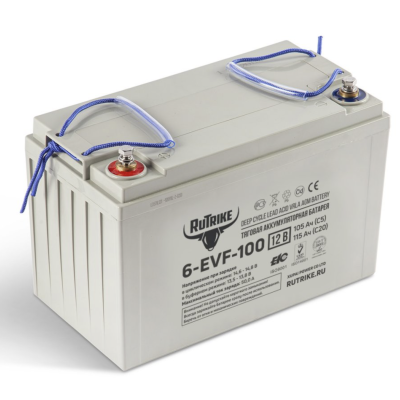 Аккумулятор тяговый Rutrike 6-EVF-100 (12V105A/H C3)