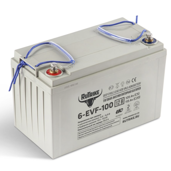 Аккумулятор тяговый Rutrike 6-EVF-100 (12V105A/H C3)