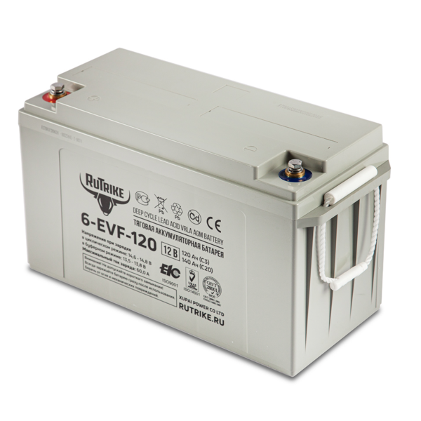 Аккумулятор тяговый Rutrike 6-EVF-120 (12V120A/H C3)