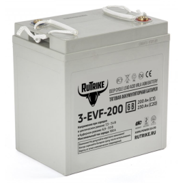 Аккумулятор тяговый Rutrike 3-EVF-200 (6V200A/H C3)