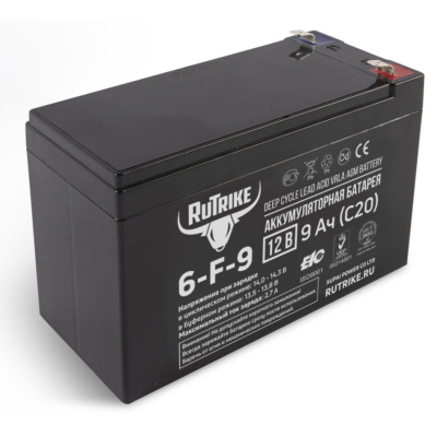 Аккумуляторная батарея Rutrike 6-F-9 (12V9A/H C20)