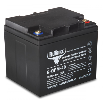 Аккумуляторная батарея Rutrike 6-GFM-40 (12V43A/H C20)