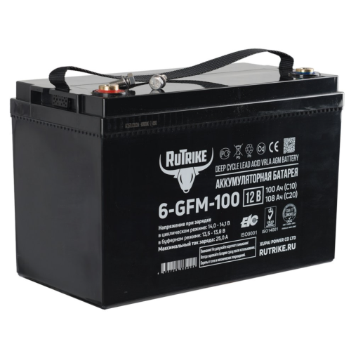 Аккумуляторная батарея Rutrike 6-GFM-100 (12V108A/H C20) Аккумуляторная батарея Rutrike 6-GFM-100 (12V108A/H C20)