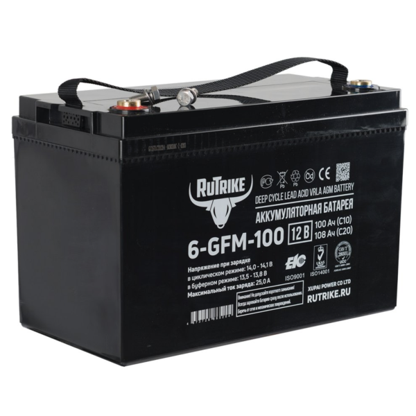 Аккумуляторная батарея Rutrike 6-GFM-100 (12V108A/H C20)