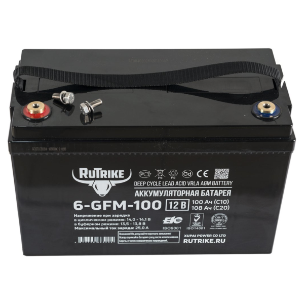 Аккумуляторная батарея Rutrike 6-GFM-100 (12V108A/H C20) Аккумуляторная батарея Rutrike 6-GFM-100 (12V108A/H C20)