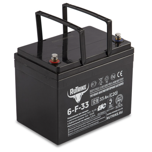 Аккумуляторная батарея Rutrike 6-F-33 (12V33A/H C20)