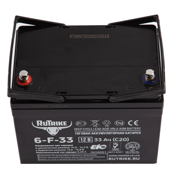 Аккумуляторная батарея Rutrike 6-F-33 (12V33A/H C20)