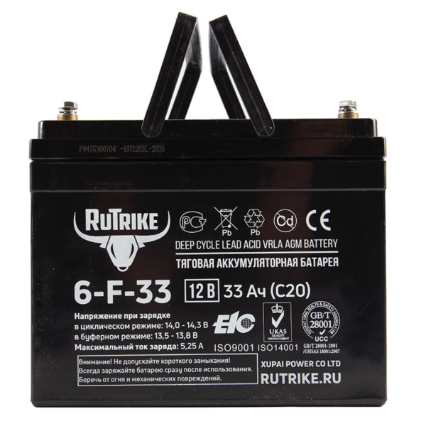 Аккумуляторная батарея Rutrike 6-F-33 (12V33A/H C20)