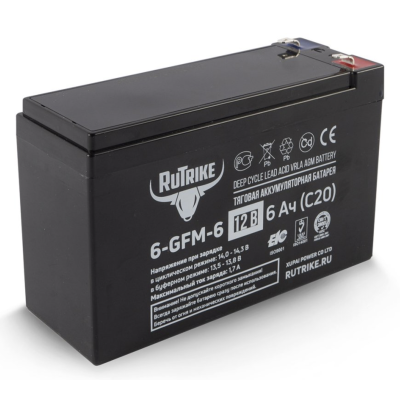 Аккумуляторная батарея Rutrike 6-GFM-6 (12V6A/H C20)