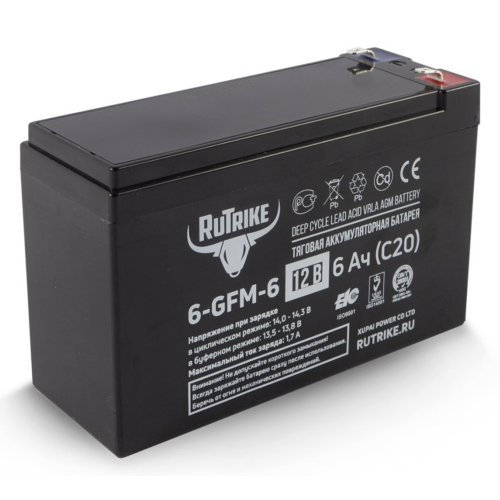 Аккумуляторная батарея Rutrike 6-GFM-6 (12V6A/H C20)