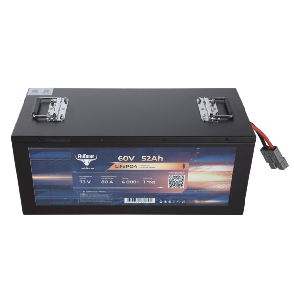 Аккумуляторная батарея литиевая Rutrike LiFePO4 60V 52Ah / 80A BT Аккумуляторная батарея литиевая Rutrike LiFePO4 60V 52Ah / 80A BT