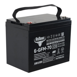 Аккумуляторная батарея Rutrike 6-GFM-70 (12V75A/H C20)