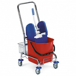 Одноведерная тележка FILMOP 1х25 л на хромированной базе