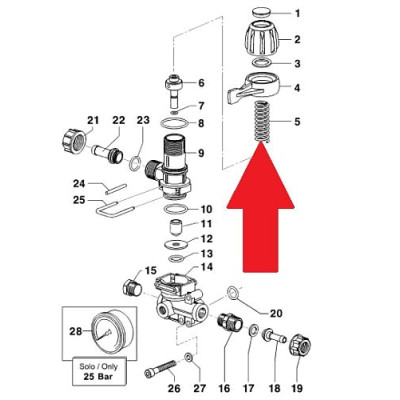 Пружина 20х58 узла управления HYDRA