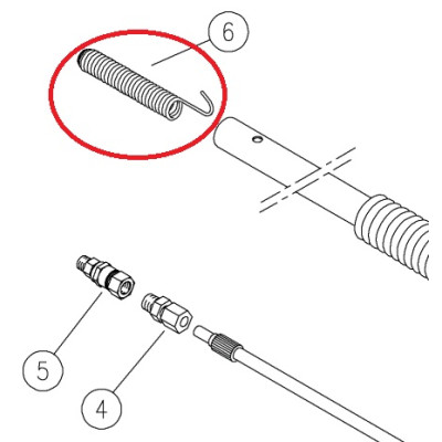 Пружина поворотной штанги 150 мм нерж