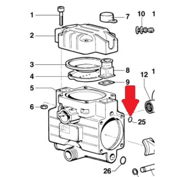 Кольцо 2,62X10,78 насоса BP20/MP20/30