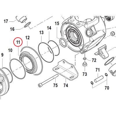 Фланец  пластиковый насоса APS 71