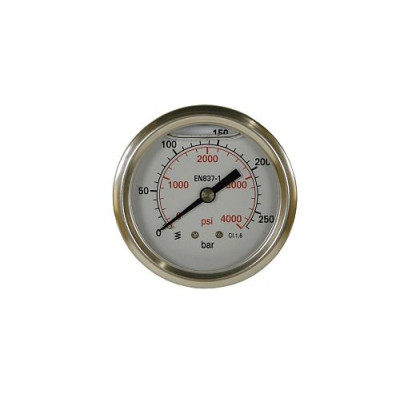 Манометр вход сзади 1/4"ш; Д 50мм; 0-250 бар (нерж) 