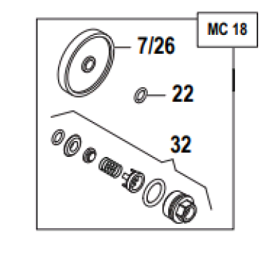 Ремкомплект насоса серии MC 18: мембрана Desmopan (KIT111)