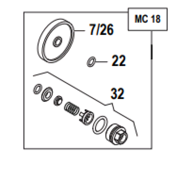 Ремкомплект насоса серии MC 18: мембрана Desmopan (KIT111)