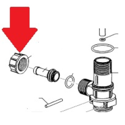 Гайка 3/4 фитинга узлов упраления