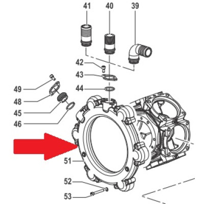 Коллектор насоса BP300 - 1 (замена арт.0415007000A)