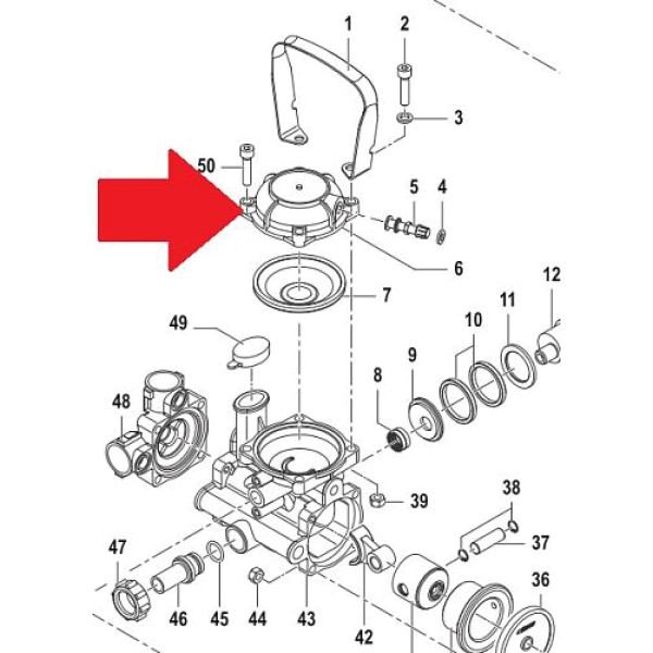 Крышка гидроаккумулятора насоса серии MC20 - MC25