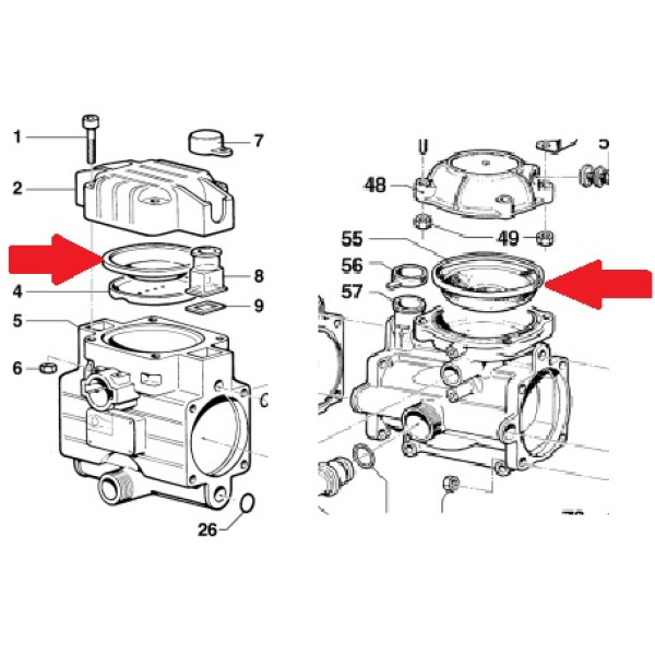 Мембрана гидроаккумулятора насоса серии BP 20/15; MC; MP