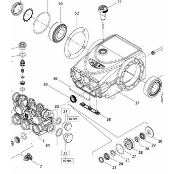 Комплект уплотнений KIT 285 помпы E3B2515 для аппаратов MLC-C 2117 P, MLC-C D 2117 P (на раме)